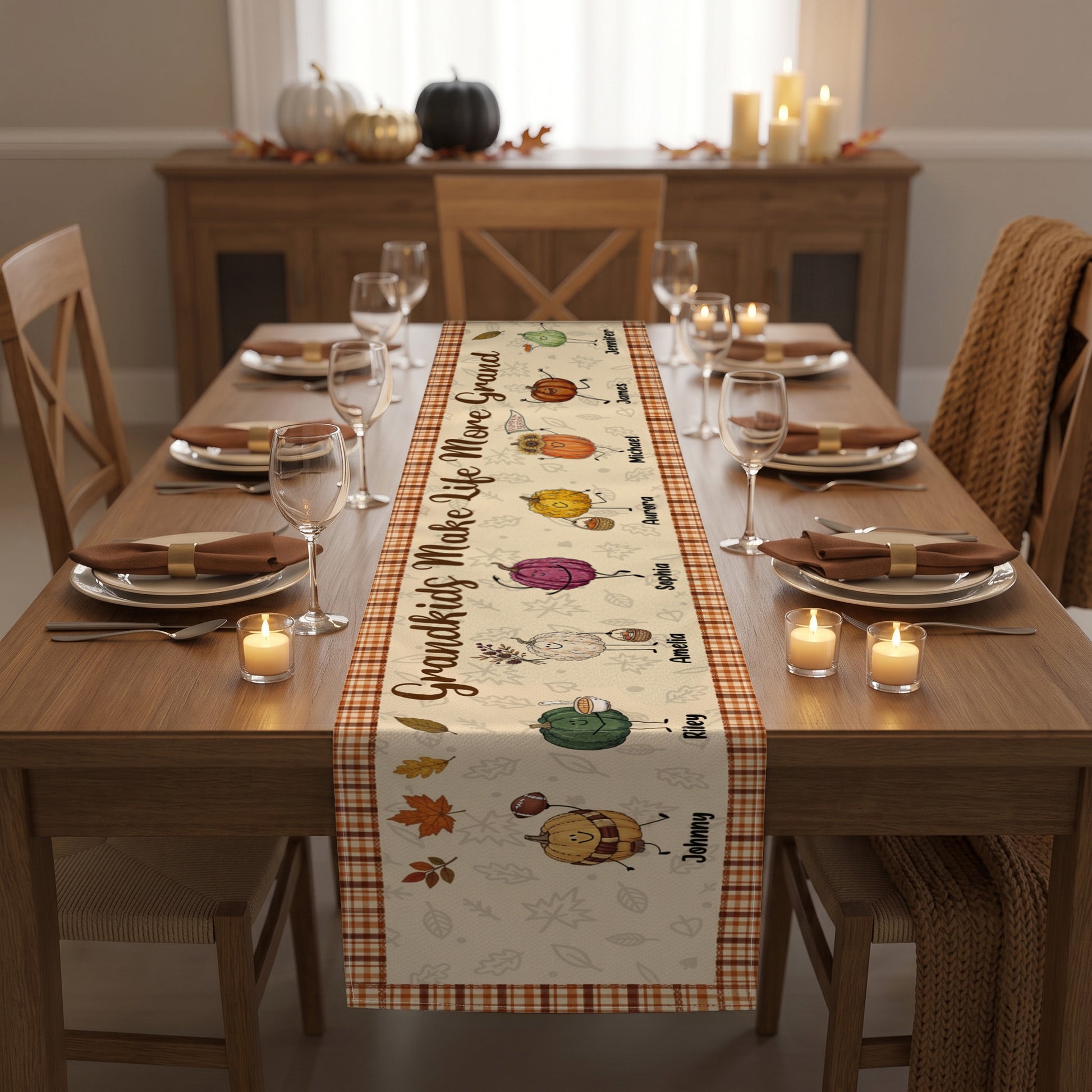 Grandkids-Make-Life-More-Grand-Autumn-Vibes-Personalized-Table-Runner-3