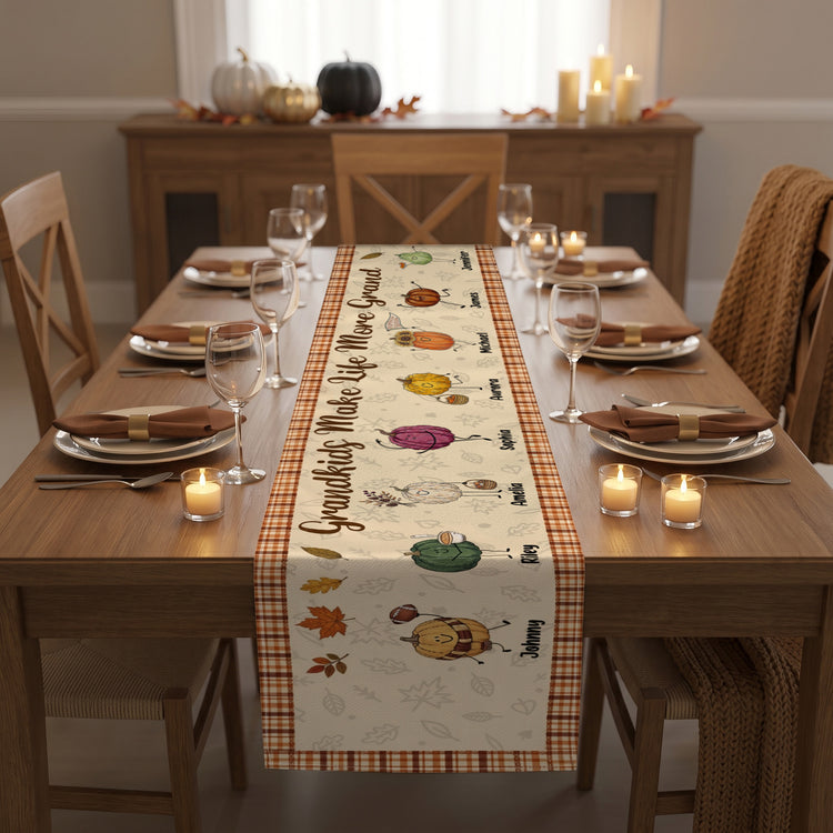 Grandkids-Make-Life-More-Grand-Autumn-Vibes-Personalized-Table-Runner-3