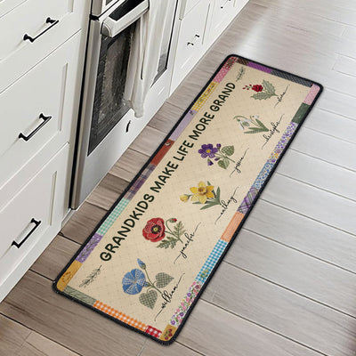 Grandkids Make Life More Grand - Personalized Runner Rug