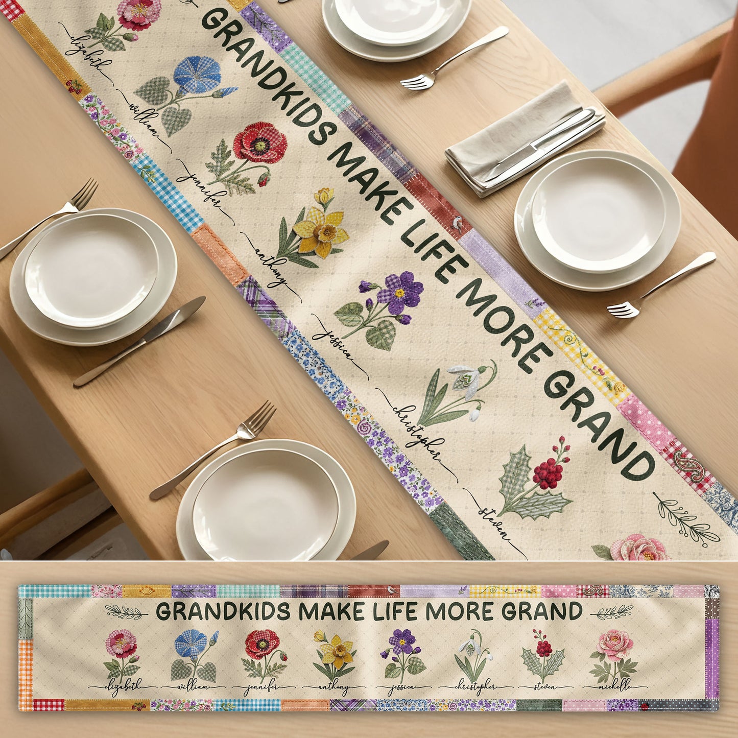 Grandkids-Make-Life-More-Grand-Personalized-Table-Runner-4