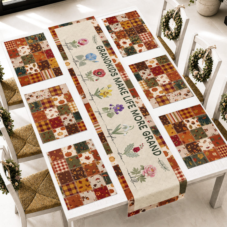Grandkids-Make-Life-More-Grand-Personalized-Table-Runner-Set-1