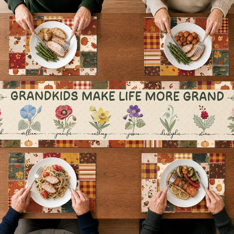 Grandkids-Make-Life-More-Grand-Personalized-Table-Runner-Set-2