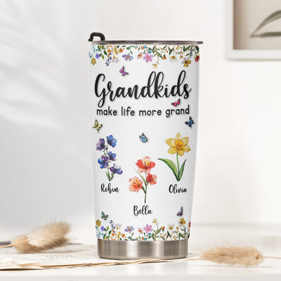 Grandkids Make Life More Grand - Personalized Tumbler