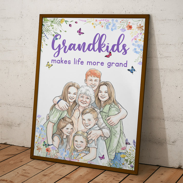 Grandkids-Make-Life-More-Grand-Watercolor-Personalized-Poster-4