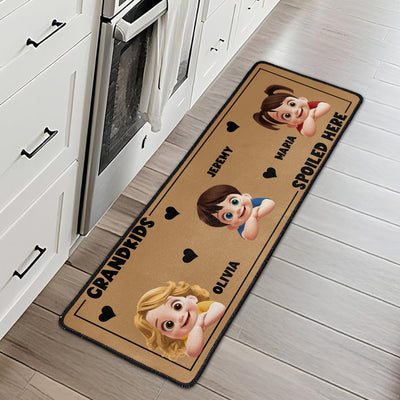 Grandkids Spoiled Here - Personalized Runner Rug