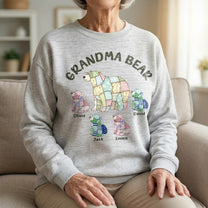 Grandma Bear Patchwork Print - Personalized Shirt