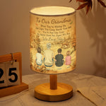 Grandma Blue Flower - Personalized Fabric Lamp