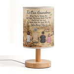 Grandma Blue Flower - Personalized Fabric Lamp