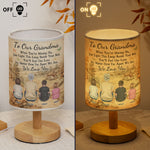 Grandma Blue Flower - Personalized Fabric Lamp