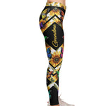 Grandma Custom Kid Names Butterfly Style - Personalized Leggings