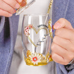 Grandma Floral Style Custom Kids' Names - Personalized Enamel Flower Tea Cup