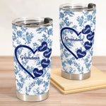 Grandma - Floral Version - Personalized Tumbler Cup