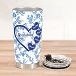 Grandma - Floral Version - Personalized Tumbler Cup