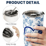Grandma - Floral Version - Personalized Tumbler Cup