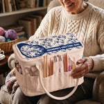 Grandma Flower Toile De Jouy - Personalized Knitting Bag
