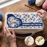 Grandma Flower Toile De Jouy - Personalized Knitting Bag