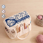 Grandma Flower Toile De Jouy - Personalized Knitting Bag