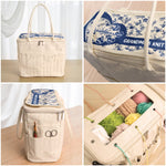 Grandma Flower Toile De Jouy - Personalized Knitting Bag