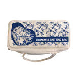 Grandma Flower Toile De Jouy - Personalized Knitting Bag