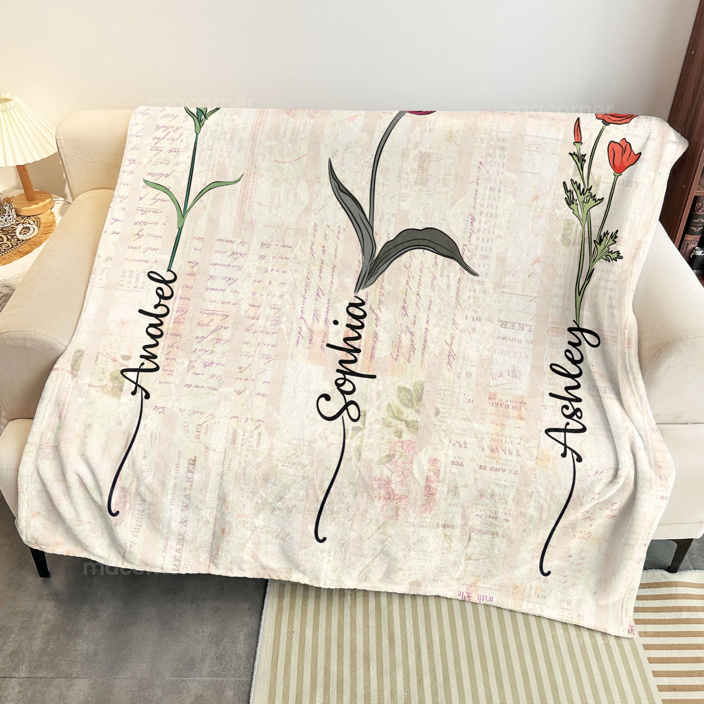 Grandma Garden Blanket - Personalized Blanket