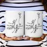 Grandma Grandchildren Holding Hand Floral Pattern - Personalized Mug
