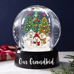 Grandma Grandpa Snowman Love - Personalized Snow Globe
