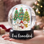 Grandma Grandpa Snowman Love - Personalized Snow Globe