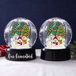 Grandma Grandpa Snowman Love - Personalized Snow Globe