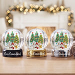 Grandma Grandpa Snowman Love - Personalized Snow Globe