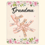 Grandma Hold Grandkids' Hands - Personalized Blanket