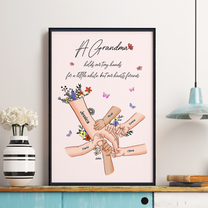 Grandma Hold Our Hands For Short But Our Hearts Forever - Personalized Poster