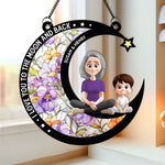 Grandma I Love You - Personalized Window Hanging Suncatcher Ornament