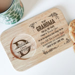 Grandma I Need To Say I Love You - Custom Engraved Wooden Tea & Biscuit Board