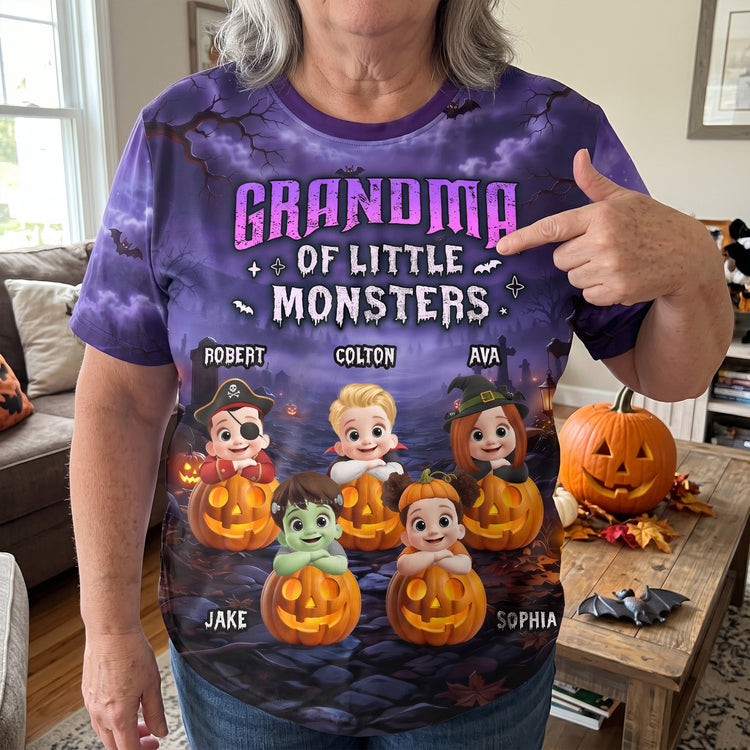 Grandma Little Monsters - Personalized Shirt 2