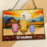Grandma Love - Personalized Stained Glass Suncatcher