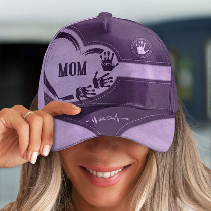 Grandma Mom Kids Handprints - Personalized Classic Cap