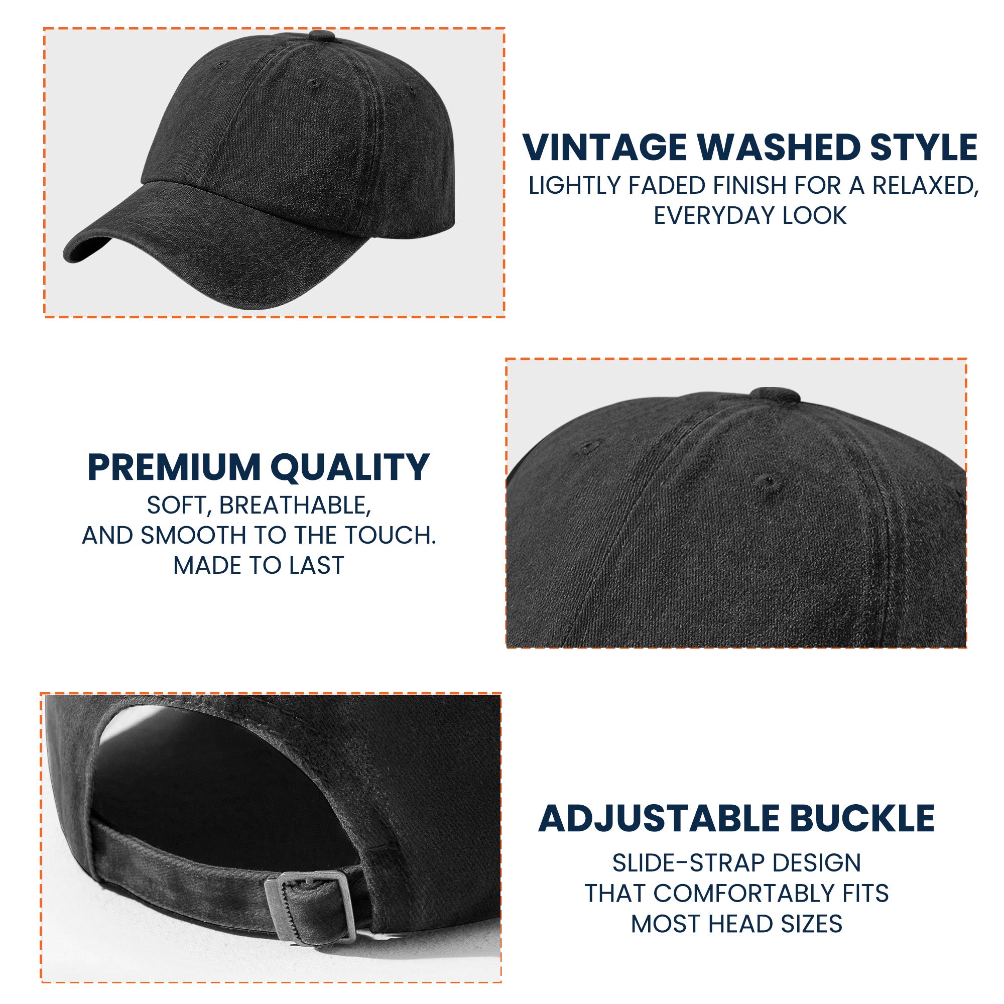 Grandma Of Little Monsters Halloween - Personalized Distressed Denim Cap