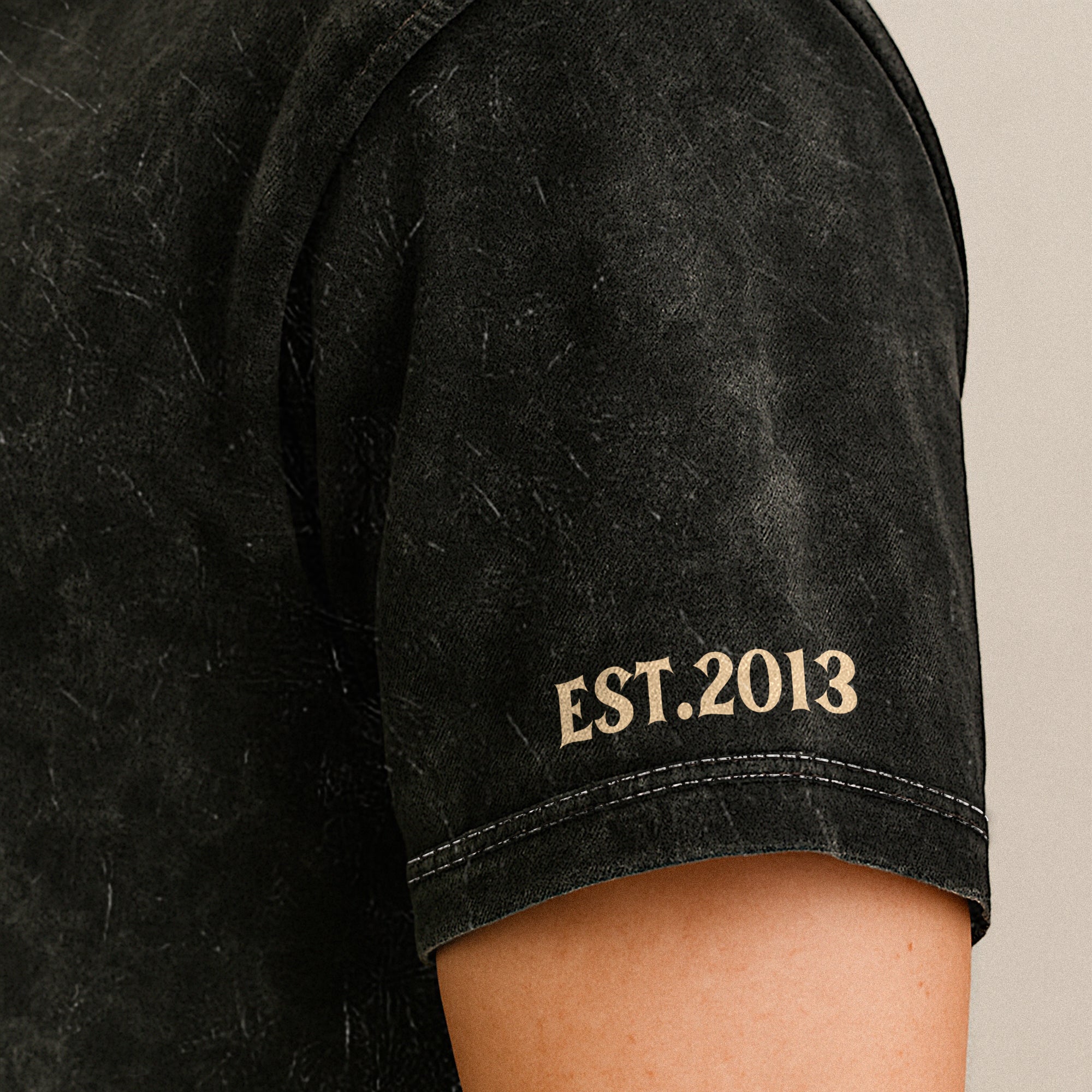 Grandma Of Little Monsters - Personalized Photo Acid Wash T‑Shirt