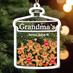 Grandma Perfect Batch Gingerbread - Personalized Wood And Acrylic Ornament - Gift For Grandma