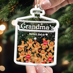 Grandma Perfect Batch Gingerbread - Personalized Wood And Acrylic Ornament - Gift For Grandma