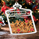 Grandma Perfect Batch Gingerbread - Personalized Wood And Acrylic Ornament - Gift For Grandma