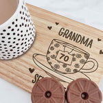 Grandma Seven-Tea - Custom Engraved Wooden Tea & Biscuit Board