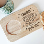 Grandma Seven-Tea - Custom Engraved Wooden Tea & Biscuit Board
