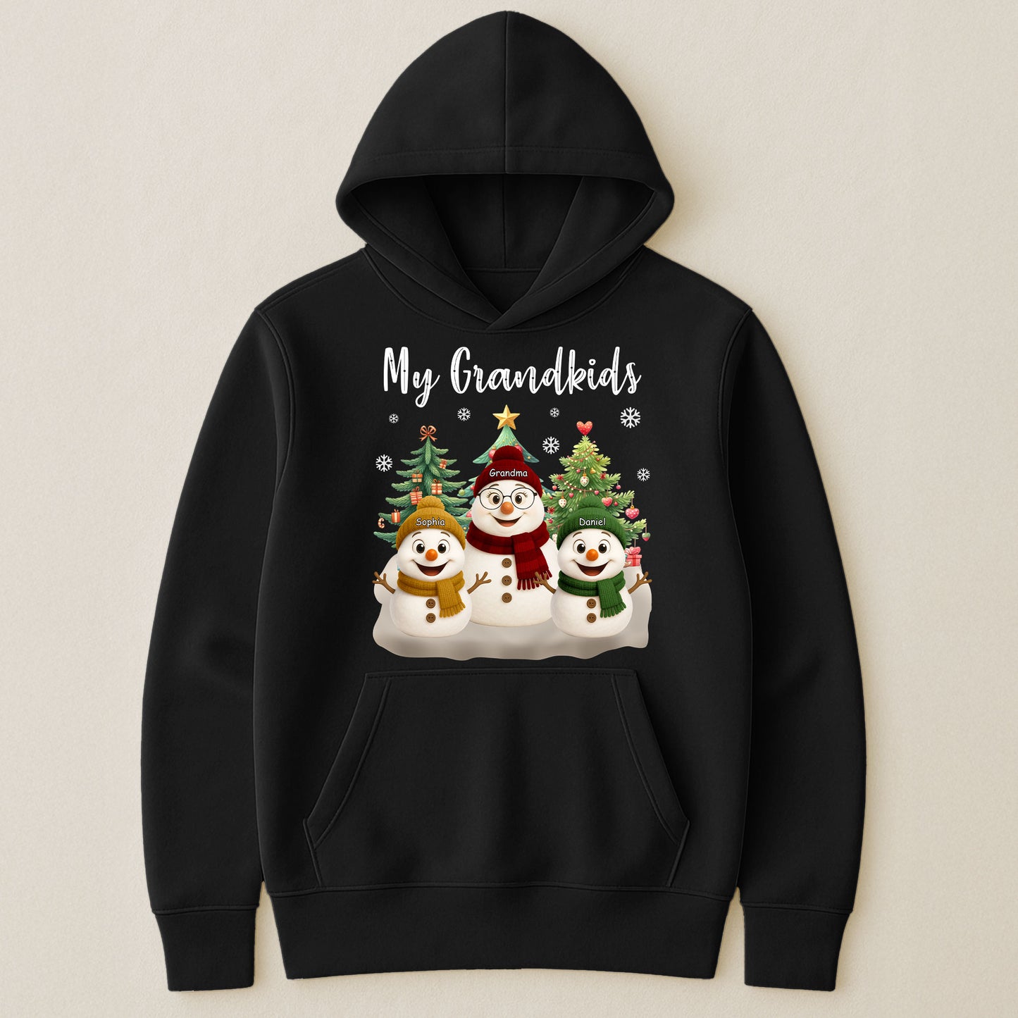 Grandma Snowman With Grandkids Lovely - Personalized Shirt
