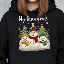 Grandma Snowman With Grandkids Lovely - Personalized Shirt