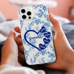 Grandma - Toile De Jouy Version - Personalized Clear Phone Case