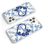 Grandma - Toile De Jouy Version - Personalized Clear Phone Case