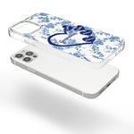 Grandma - Toile De Jouy Version - Personalized Clear Phone Case