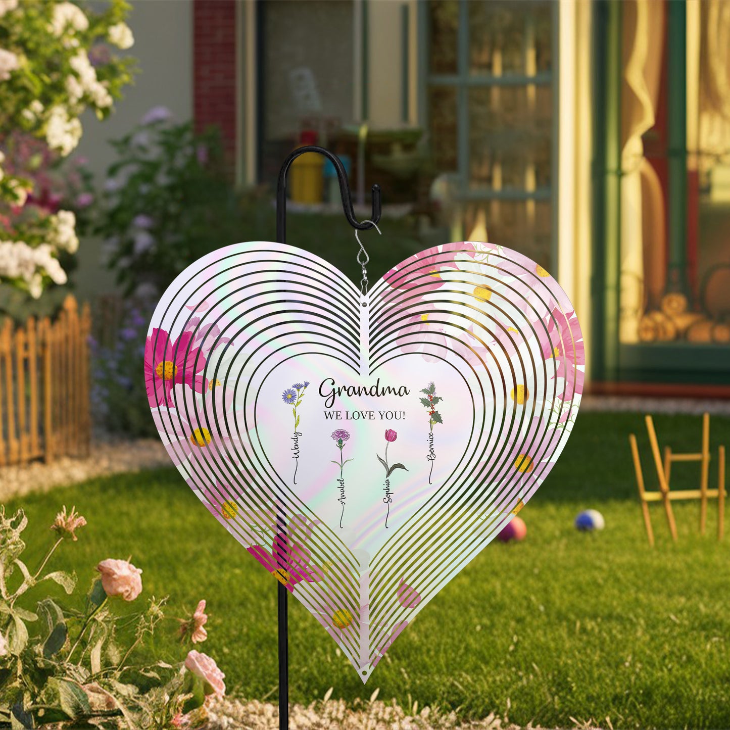 Grandma We Love You - Personalized Wind Spinner