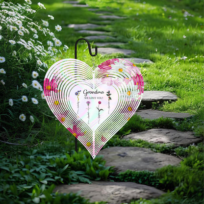 Grandma We Love You - Personalized Wind Spinner